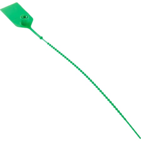 Global Industrial Adjustable Extinguisher Tamper Seal, 9L, Kelly Green, 100PK 670483GN